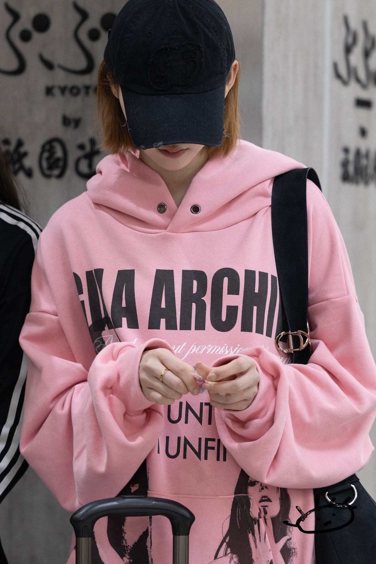 ★Hearts2Hearts ジウ 着用！【ASON】PATCH BALL CAP / BLACK