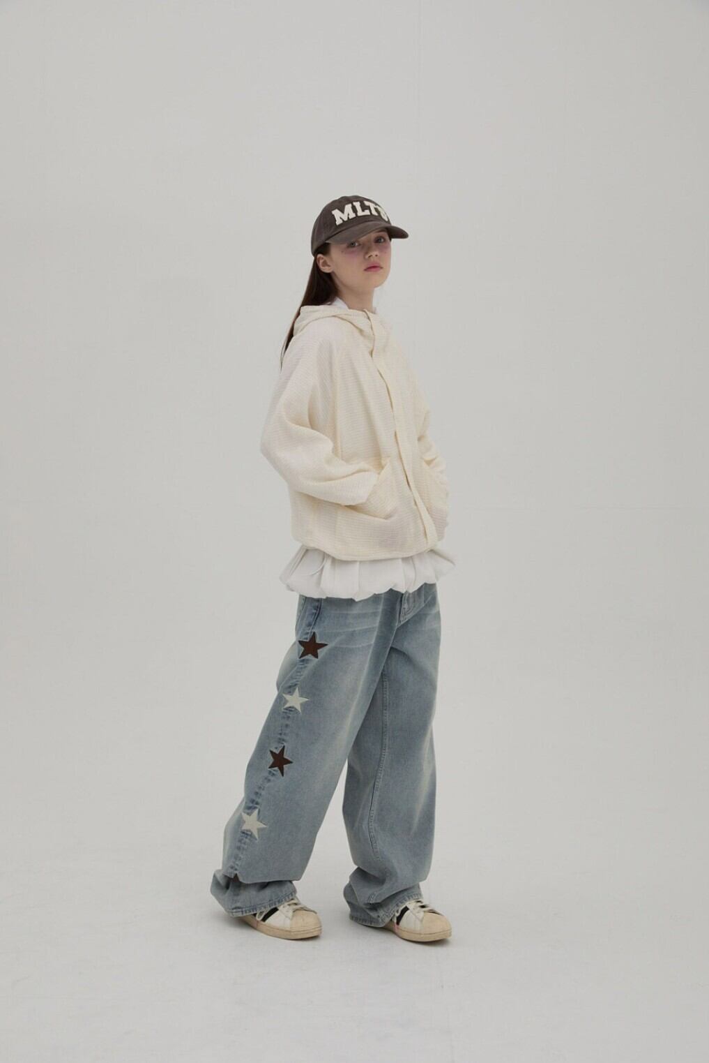 ★QWER チョダン & ヒナ & マジェンタ & シヨン 着用！！【WAIKEI】reversible check windbreaker