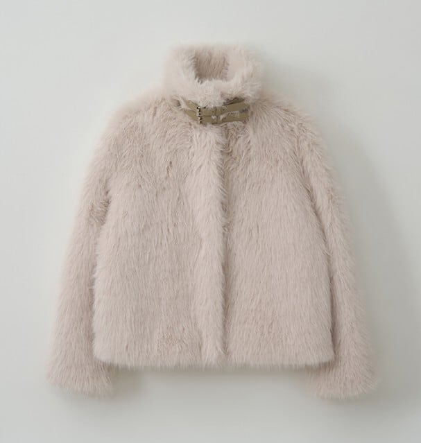 ☆rolarola人気商品最低価！！★IVE ウォニョン 着用！！【rolarola】COLLAR FUR JACKET IVORY