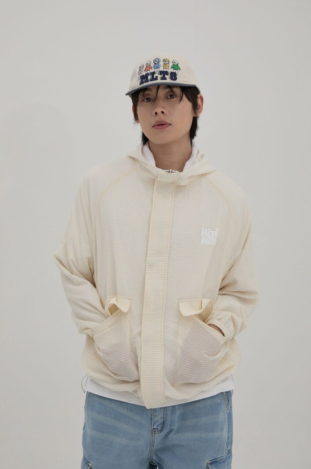 ★QWER チョダン & ヒナ & マジェンタ & シヨン 着用！！【WAIKEI】reversible check windbreaker