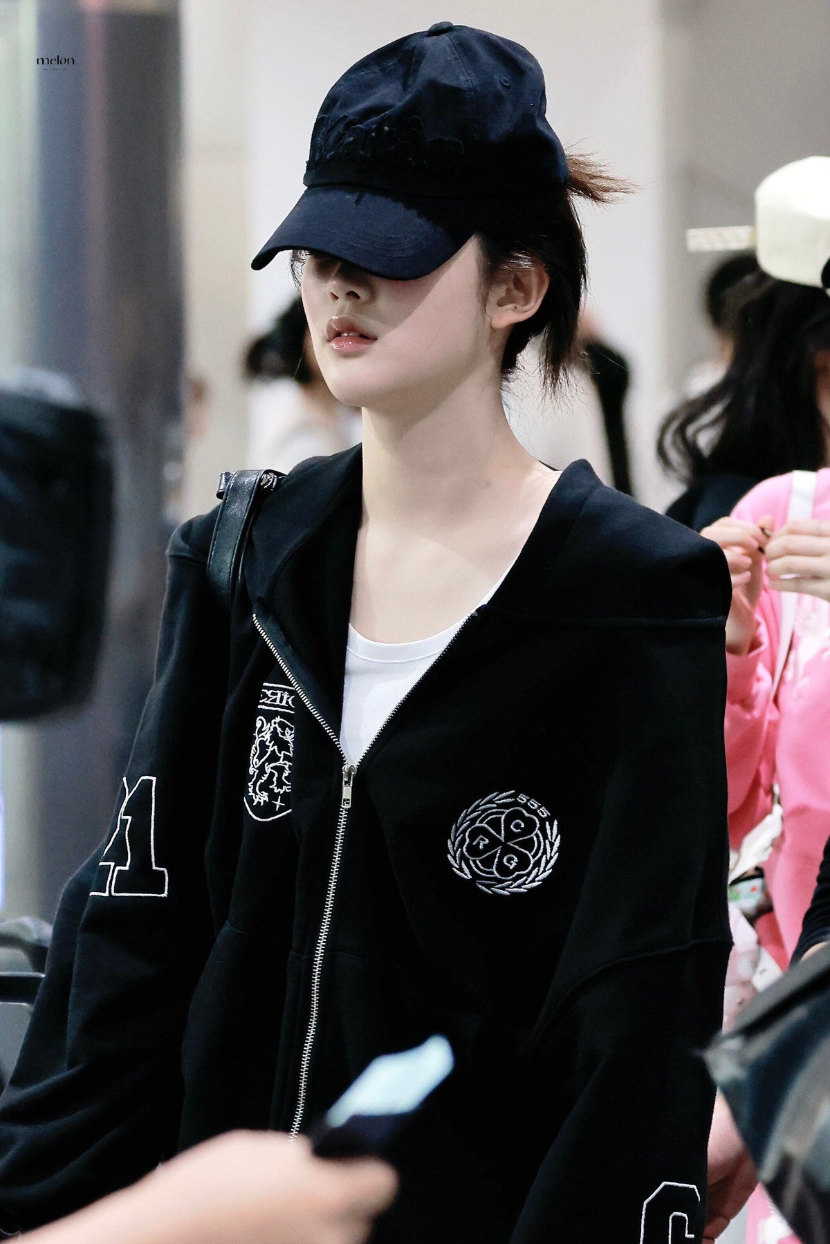 ★Hearts2Hearts エイナ 着用！【CRIGUN】CLUB JERSEY ZIP-UP HOODIE BLACK