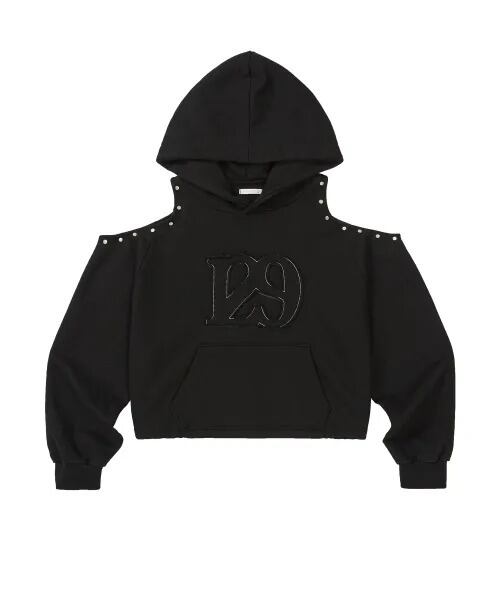 ★ILLIT ミンジュ 着用！！【ILLIGO】129 CUTOUT OVERFIT HOODIE - 4COLOR