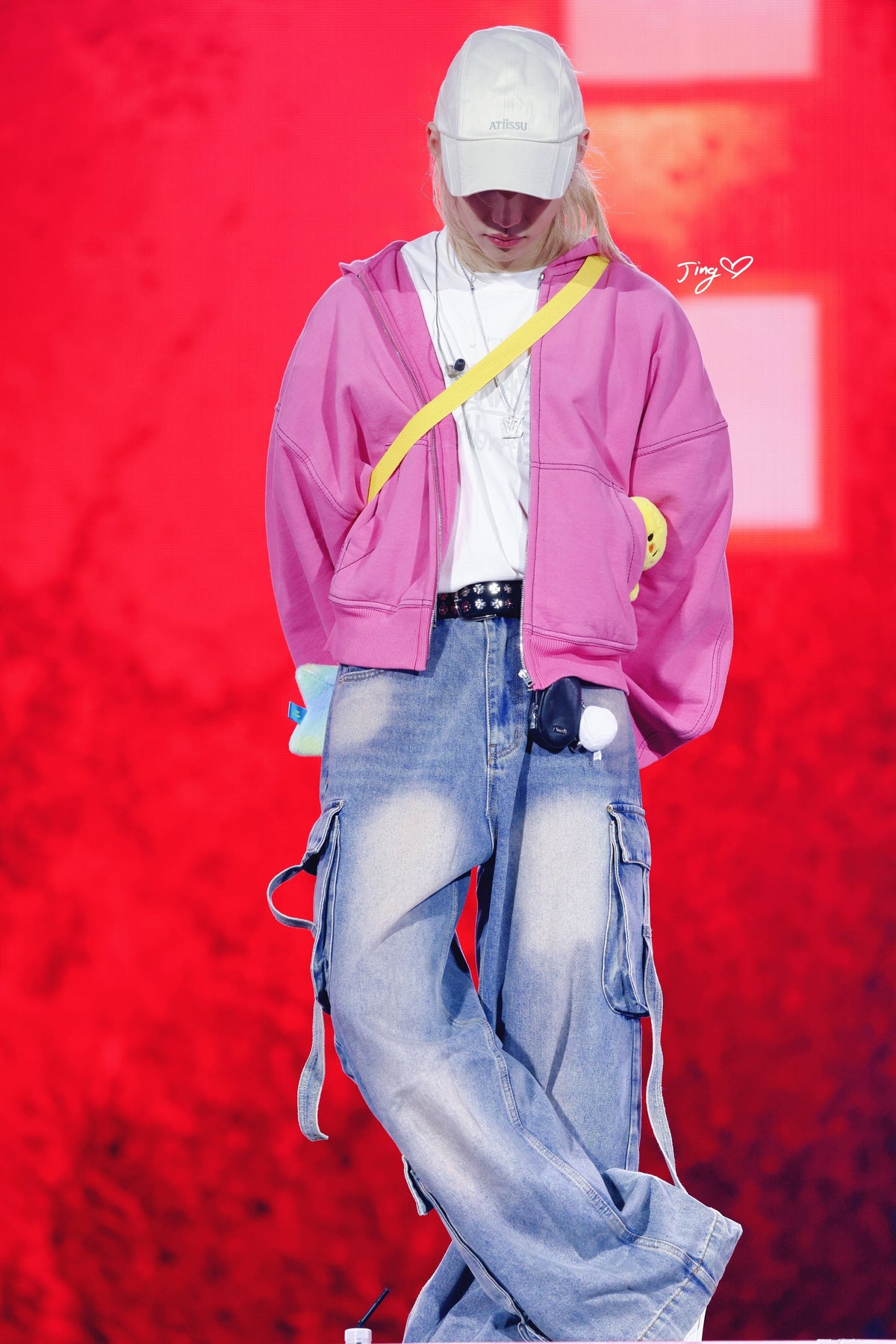★Stray Kids フィリックス 着用！！【AVANDRESS】Ribbon Wide Cargo Pants BLUE