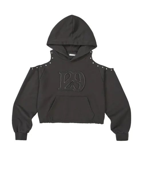 ★ILLIT ミンジュ 着用！！【ILLIGO】129 CUTOUT OVERFIT HOODIE - 4COLOR